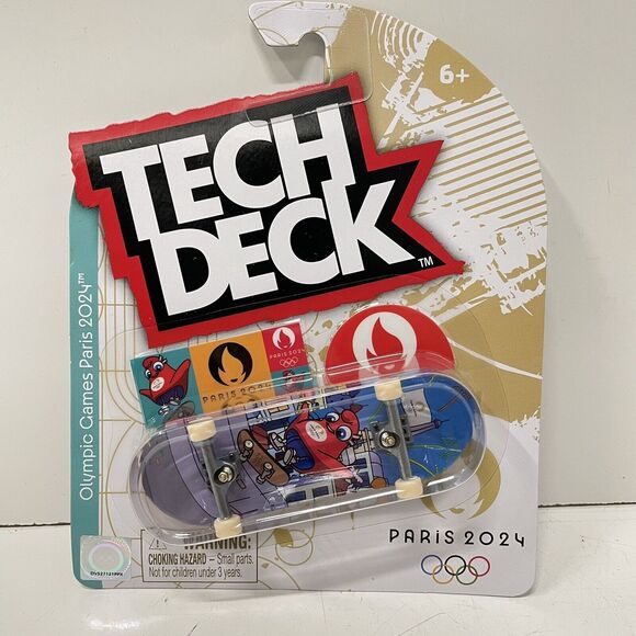 2024 Paris Olympics x Tech Deck Skateboard Fingerboard Ultra Rare Starfish Theme - Picture 1 of 6